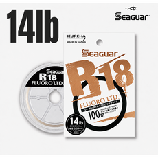 시가 R18 플로로카본 리미티드 LTD 100M (배스 바다 겸용 카본라인) - 후로로카본, 14LB, 1개 14LB, 1개