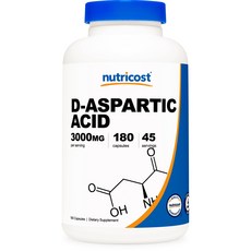 nutricost D-天門冬胺酸膠囊 3000mg, 180顆, 1罐