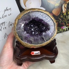 金古錐 頂級烏拉圭紫水晶洞ESPa 1.835kg 多彩瑪瑙 晶牙飽滿 口寬微洞深 帝王紫 紫晶洞 水晶洞 紫水晶, 1個