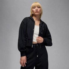 나이키 NIKE 조던 플라이트 플리스 여성 크롭 새틴 안감 후디 - 010 IB9864