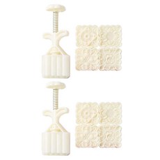 Keyiyijia 베이킹 몰드 4종 + 프레스 세트, 오리엔탈패턴, 2세트