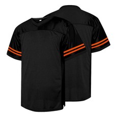 Saaifuu 남성용 클래식 블랭크 축구 저지 유니 레트로 브이넥 운동 드라이핏 셔츠 스포츠 캐주얼 상의 화이트오렌지 S 462366