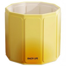 YONIVI 접이식 욕조 반신용 이동식 원터치 욕조, 옐로우, 1개