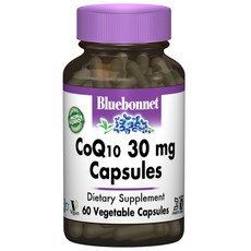 Bluebonnet 輔酶Q10植物膠囊 30mg, 1個, 60 件