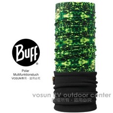 【BUFF】螢光叢林》除臭防潑防風保暖 頭巾 POLARTEC 圍脖 刷毛帽 頸圍 登山圍巾 面罩 口罩 108960, 1個