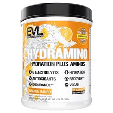 EVLUTIONNUTRITION Hydra Amino 補水升級版胺基酸 柳橙芒果, 1個, 520g