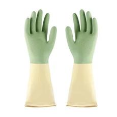 두꺼운 방수 라텍스 장갑 민트 그린 식기 세척 청소 및 가정용 고무 적합, 01 M, 01 Green