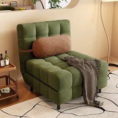 折疊沙發床 多功能兩用沙發 小戶型客廳 陽台懶人沙發 單人折疊床 可折疊收納 不佔空間, 五防燈芯絨-焦糖色【乳膠款】送腰枕 可拆,寬度100cm長度195cm床高30cm