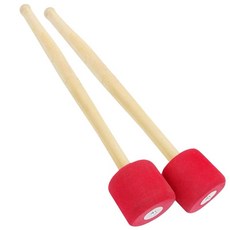 cobalt planet 목욕 드럼 말렛 2 병 세트 드럼 스틱 바치말렛 브라스 밴드 드라 EVA 마칭곤 팀파니 큰 북 (레드)