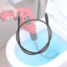 랩앤툴스 스프링 뚫어뻥 변기막혔을때 하수구뚫는기계, 배수구 청소 스프링(뚫어뻥)