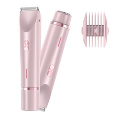 Keka 2in1 듀얼 전기 제모기 면도기 IPX7급 방수 C타입 충전, 핑크