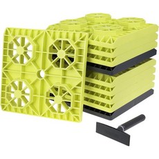 LTWHOME RV 레벨링 블록 고강도 단일 및 이중 바퀴와 잭용 8.4 x 인치 (10개 세트)