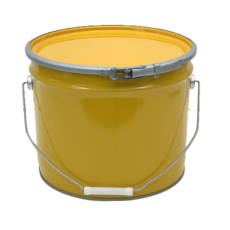 원형 10리터 노랑 용기 / 페인트 구리스 잉크 영원상사 공캔 DIY 깡통 / 1개