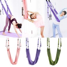 요가 문틀 간편설치 해먹 스트랩 밴드 플라잉 요가 코어 벨런스 가정용 실내 홈트 운동, 블루, 1개