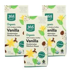 365 홀푸드마켓 바닐라 과테말라 미디엄 분쇄 커피 340g, 3개, 핸드드립(중간)