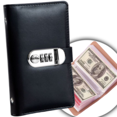 마루네 비밀 잠금 지폐 수집 앨범, 블랙, 1개, 50매