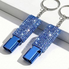 Binboll 비상 호루라기 근위원 안전 호루라기 랜야드 및 키체인 포함 야외 캠핑 하이킹 보트 배낭 낚시 카약 어린이 구조 신호 시끄러운 생존 블루 134578, 블루 퍼플