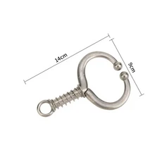 가축 코 클립 황소 금속 부드러운 녹 증거 농장 동물 용품에 대한 스테인레스 스틸 견인 걸쇠, 01 M, 01 CHINA