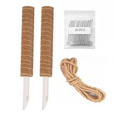 수태봉 50cm 2개 풀세트 모스폴 식물 지지대 클립20개 마끈5m 증정 코코봉 몬스테라 덩굴식물, 1세트 1세트