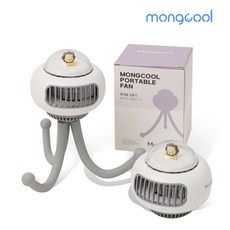 몽쿨 휴대용 문어발 유모차 선풍기, 화이트, 1개