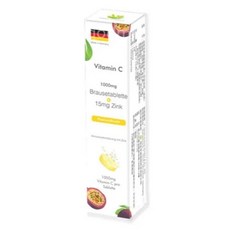 格萊思美 維他命C 1000 鋅 發泡錠 檸檬口味, 1個, 格萊思美發泡錠20錠-百香果