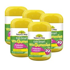 네이처스웨이 키즈 스마트 비타 구미스 프로바이오틱스 구미 젤리 Nature's Way Kids Smart Vita Gummies Probiotic, 90정, 5개