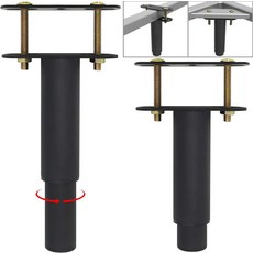 침대 프레임용 조절 가능한 높이 센터 지지 다리 2개 침대 센터 슬랫 지지 다리 내구성이 뛰어난 강철 가구 발 침대 프레임 소파 가구 캐빈 발 다리 7 08-13 3" 에, 4PCS (7.08"-13.3")