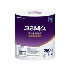 유한킴벌리 크리넥스 천연펄프 점보롤 화장지 2겹 250m 3롤 45367 프리미엄 두루마리 휴지, 1개