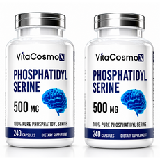 미국직배송 VitaCosmoX Phosphatidylserine 포스파티딜세린 500mg, 2개, 240정