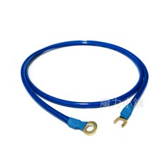 摩托車改裝 8AWG銅芯鍍金端子啟動馬達接地線客製化，提升啟動效率，降低電子干擾，延長馬達壽命, 1個