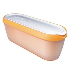 토볼로 글라이드-어-스쿱 에어타이트 리유저블 리드 & 미끄럼 방지 단열 아이스크림 보관통 1.4L BPA-프리, Orange Crush