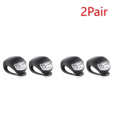 2-8pcs LED 실리콘 자전거 전면 조명 세트 3 모드 방수 MTB 산악 도로 사이클링 헤드라이트 테일 경고 램