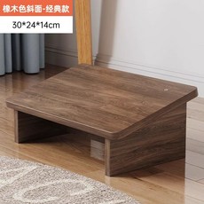 台出 優選精品 辦公室腳踏墊 桌下踩腳神器 墊腳凳 擱腳放腿墊高腳蹬 PVCJ, 橡木色斜面小號30*24*14., 1個