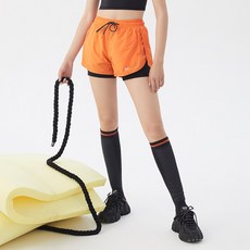 高腰彈力瑜伽運動褲 能量橘 S碼