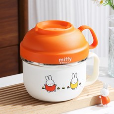 miffy 米飛兔 不鏽鋼 湯碗, 無具體規格, 橙色-泡面碗