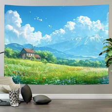 YIXIN 대형 패브릭 포스터 인테리어장식 벽걸이 침대 머리맡 거실배경, #7 그림 자연풍경