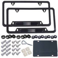 자동차 번호판 가드 알루미늄 프레임 커버 BMW M용 카본 블랙 섬유 미국 캐나다, Carbon Fiber, 1개