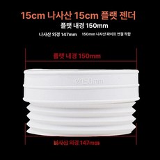 범용 이동식 에어컨 배기 연장 자바라 호스 연장관 배기호스 연결기, 1개, 15cm 평면 헤드에서 15cm 나사 커넥터 알루미늄