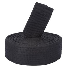 CREATCABIN 블랙 가라테 주짓수 벨트 폴리에스터 무술 벨트 유도 주짓수 TKD 합기도 유니폼 랭킹 벨트 롱 소프트 범용 핏 벨트 태권도 남성 여성 스포츠 훈련 장비 2.