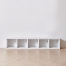 오픈형 TV 거실장 수납장 책장 200cm P0000BEQ, 블랙, 블랙