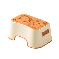 寶寶兒童防滑踩腳凳 浴室馬桶矮凳 洗手洗臉輔助凳, 甜橙色, 1個
