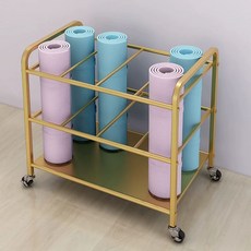 요가 짐볼 폼롤러 랙 요가매트 정리대 선반 진열대 매트 거치대, A. 골드, 1개