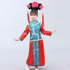 중국 의상 청나라 공주 전통 여자 고대 의류용 묘족 코스프레