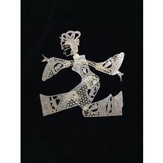 手工皮影 收藏級牛皮雕刻皮影 高33cm, 如圖所示, 1個