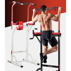 마켓다인A 가정용 철봉 치닝디핑 실내운동기구, 화이트