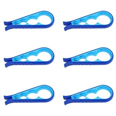 줍줍상점 하별따 만능병따개 6P, 블루, 1세트