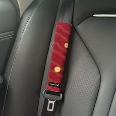 兒童安全帶護肩套 防勒脖保護套 可愛裝飾, 1個, 红色, 紅色