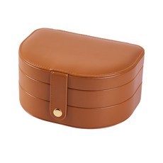 두부리옹 반달 악세사리 케이스 보관함 반지 정리함 목걸이 수납케이스 대용량, 1개, 브라운