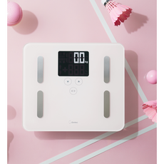 드레텍 체중변화확인가능 BMI 디지털체지방체중계, 1개, 화이트, BS-247