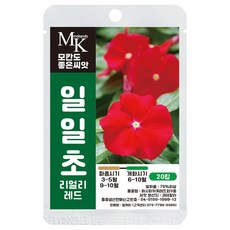 모칸도 좋은씨앗 일일초 씨앗 20립 리얼리 레드 퍼시피카 꽃씨 꽃씨앗, 1개